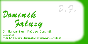 dominik falusy business card